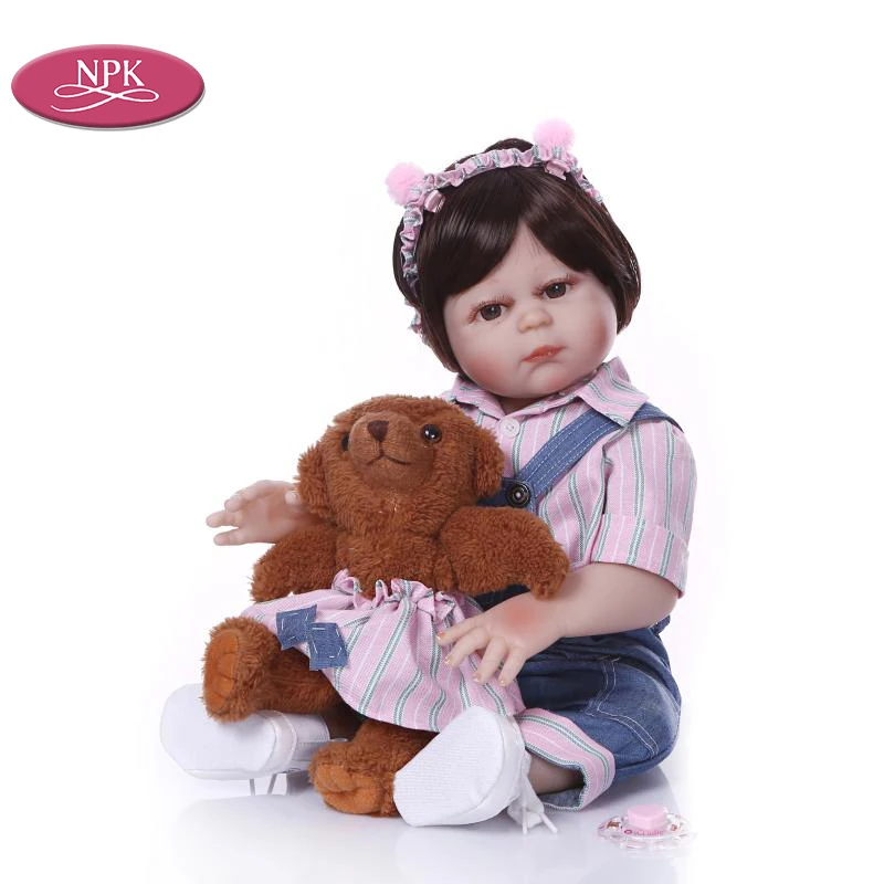 NPK полностью силиконовая кукла для новорожденных игрушка девочки 19 дюймов мягкая