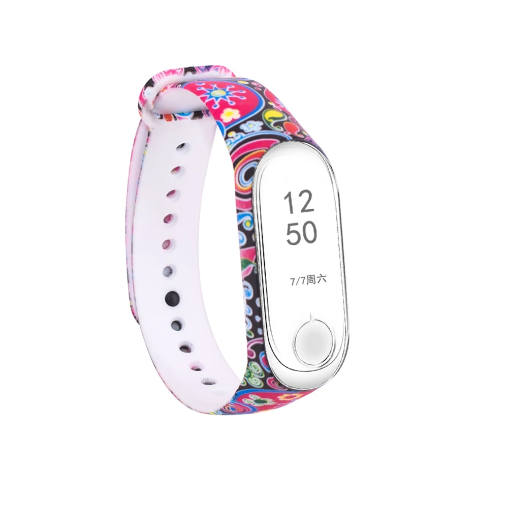 Ремешок для Xiaomi Mi Band 3/4 водонепроницаемый мягкий силиконовый браслет Miband 4
