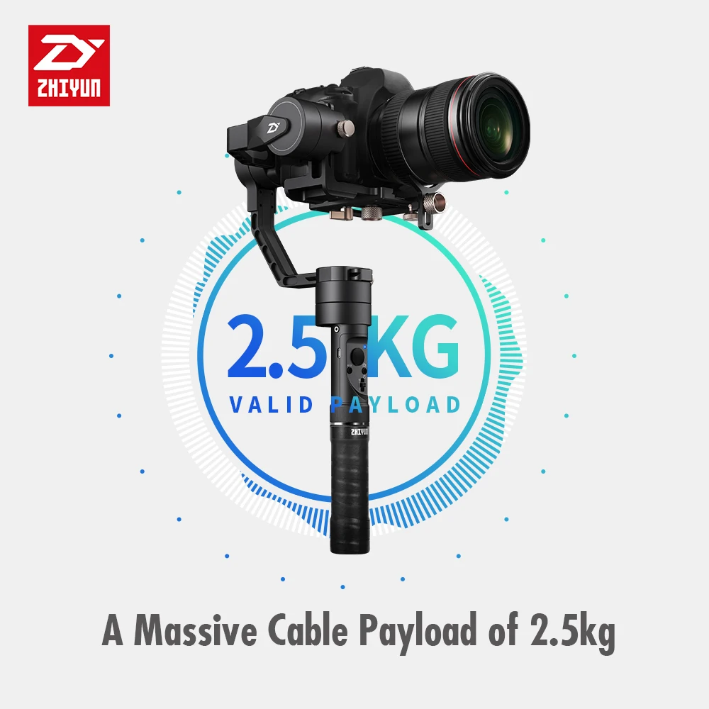 Zhiyun Crane Plus 3 осевой Ручной Стабилизатор 2500 г Полезная нагрузка длительное время