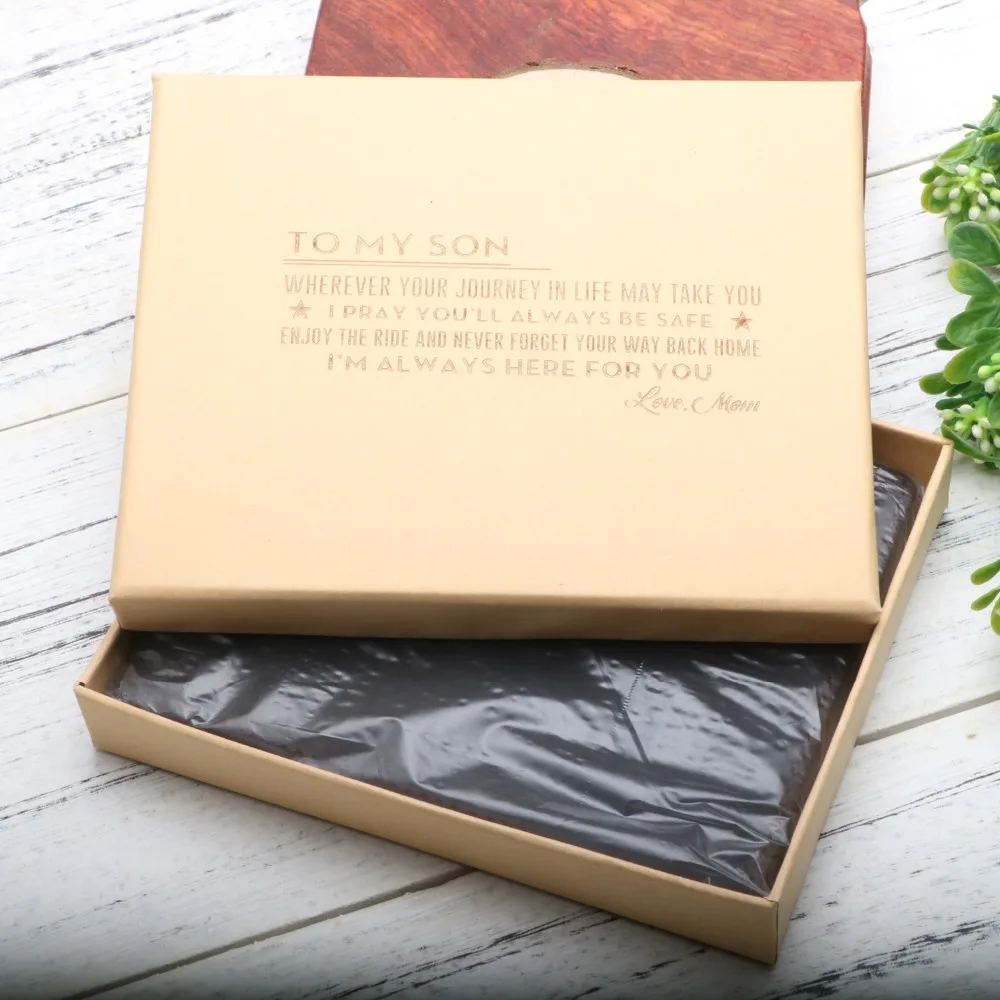 Гравированный держатель для карт минималистичный кошелек моего сына мамы папы