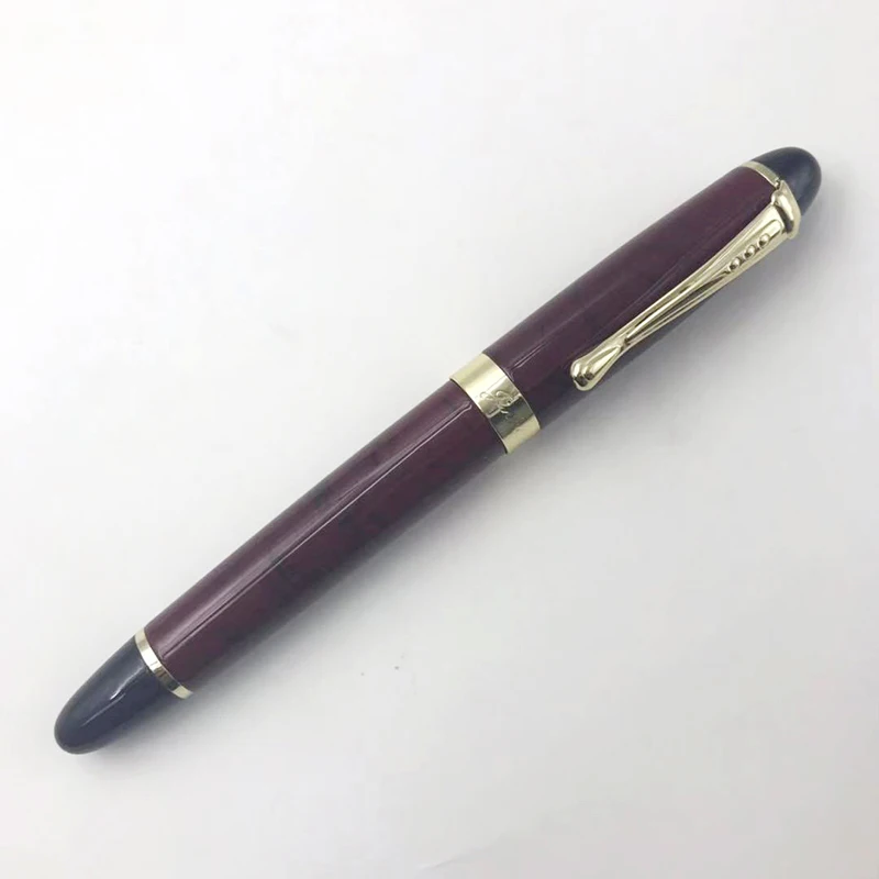 Wine red Подлинная Jinhao 450 перьевая ручка полностью Металлическая Золотая Роскошная ручка с зажимом 22 цвета 0,5 мм перо Iraurita бизнес школьные принадлежности - Цвет: Wine red