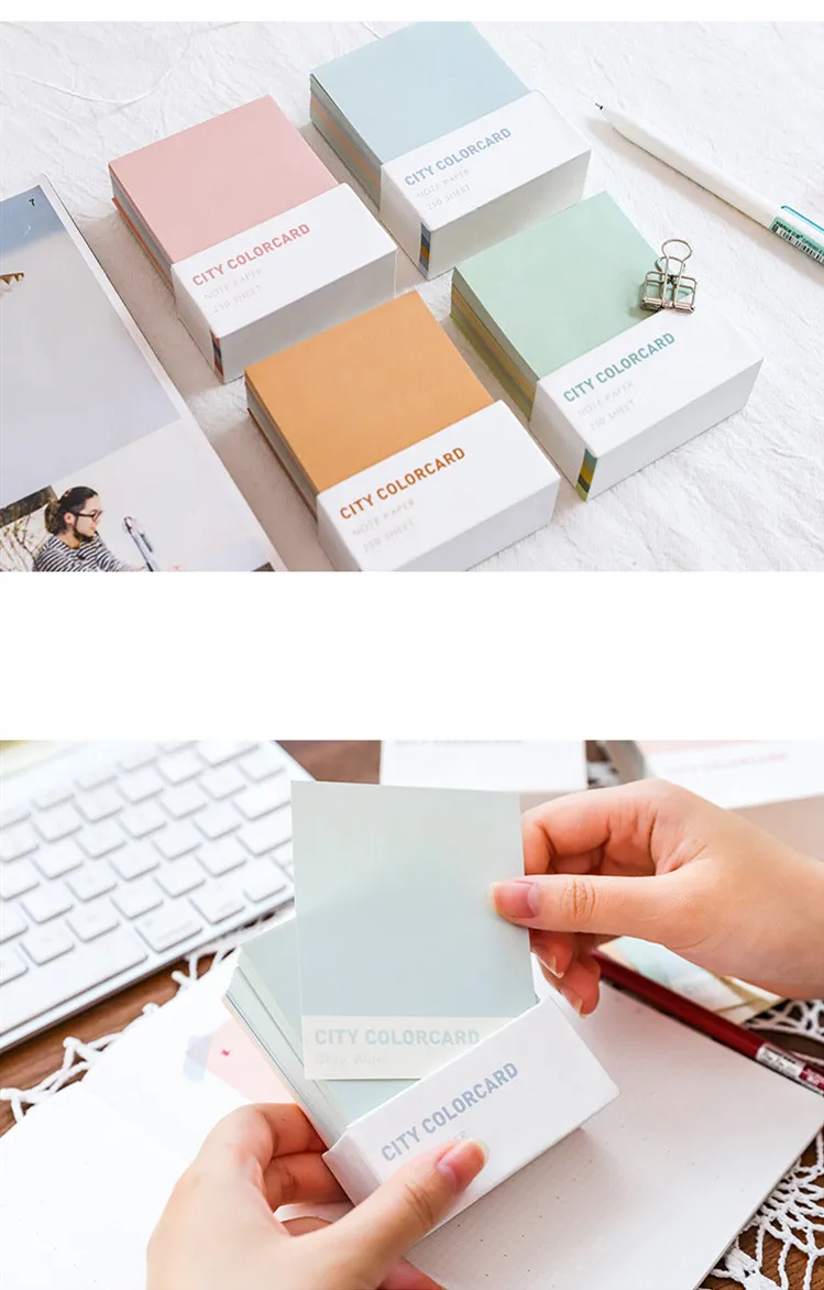 250 листов, классические цветные блокноты Pantone для записей, список ежедневных еженедельных вкладка для планировщика, бумага для заметок, канцелярские принадлежности для офиса и школы