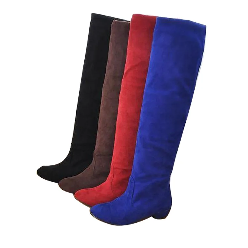 Женские сапоги размеры 34–43 зимние и осенние полусапожки на плоской подошве