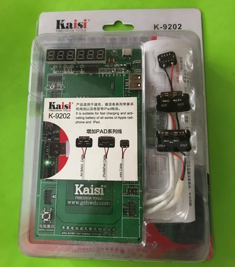 K 9202 16 в 1 Зарядная плата для активации батареи с микрофоном USB кабель iPhone 4/5S/6G/6 S/6 S