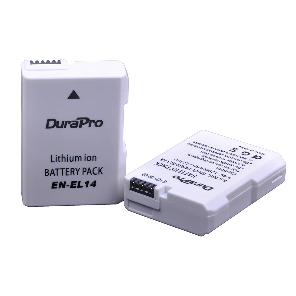 

2Pcs 1200mAh EN-EL14 ENEL14 EN EL14 Battery for Nikon D300 D5300 D5200 D5100 D3300 D3200 D3100 for COOLPIX P7100 P7200 P7700