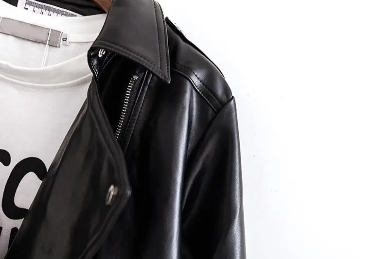 B2 Осень Зима Повседневная Женская куртка из искусственной кожи 5XL плюс Размер