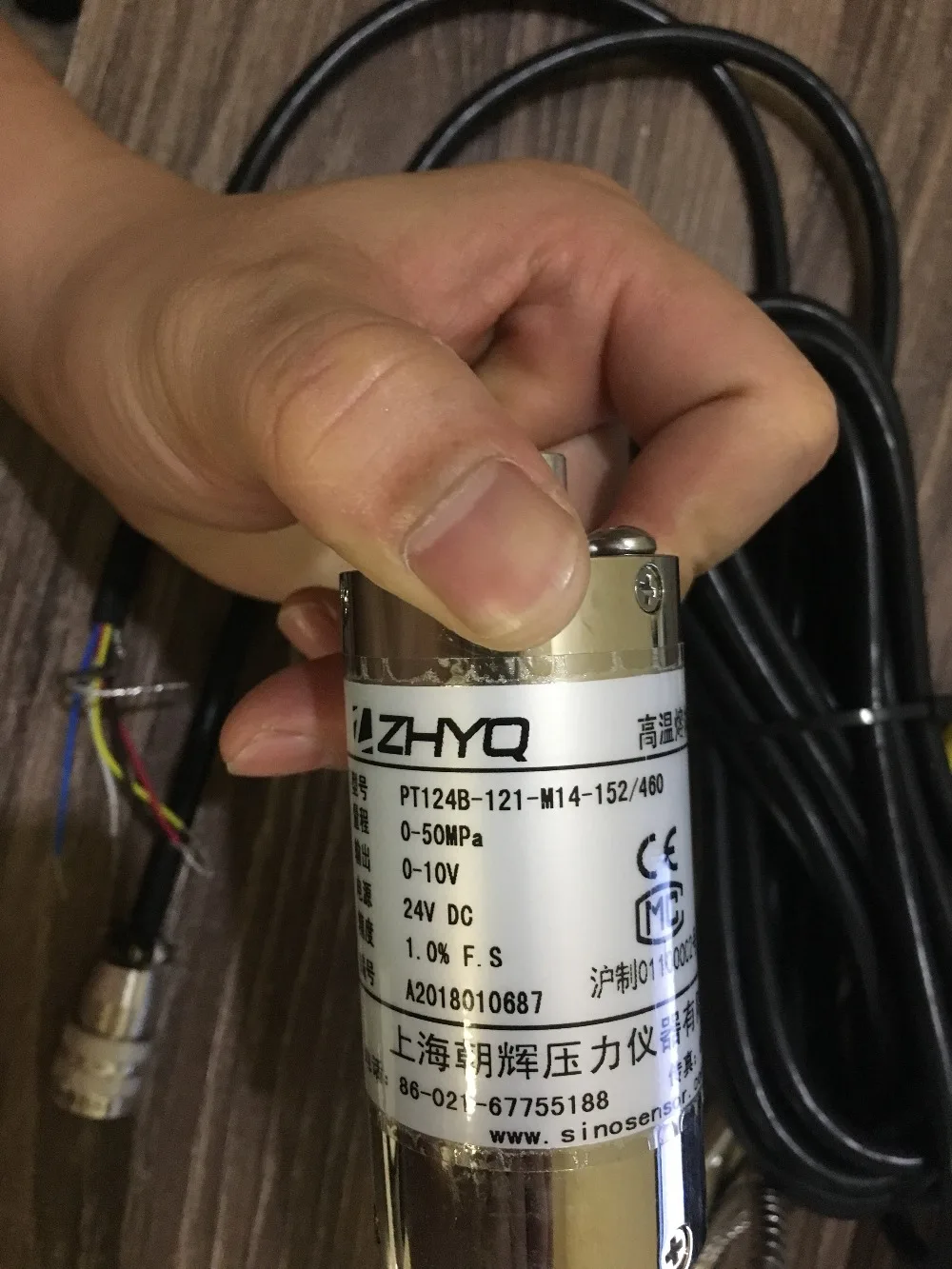 50MPA точность 1.0% FS выход 10 V мощность 24 V pt124B-121-M14-152/460 серия высокотемпературные датчики расплава датчики давления