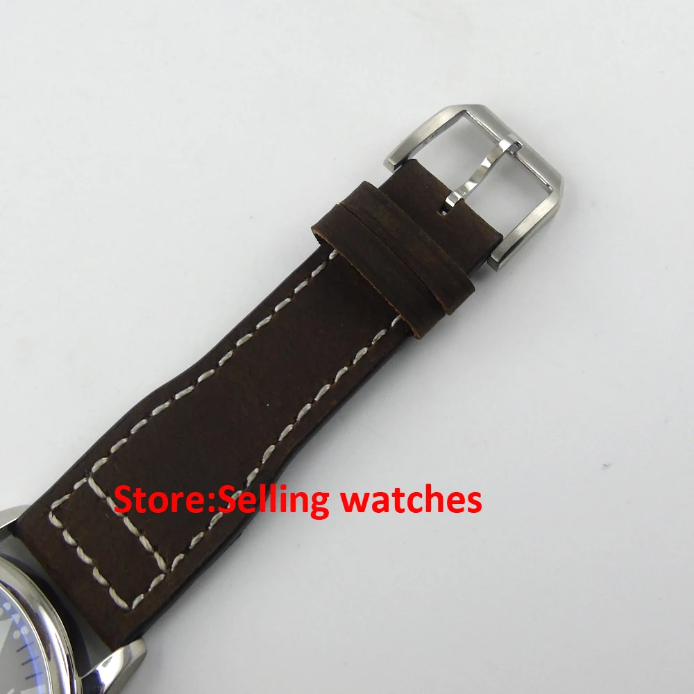Мужские часы parnis 44 мм с черным циферблатом Special @ 6 6498|watch men|watch men watchwatch watch |