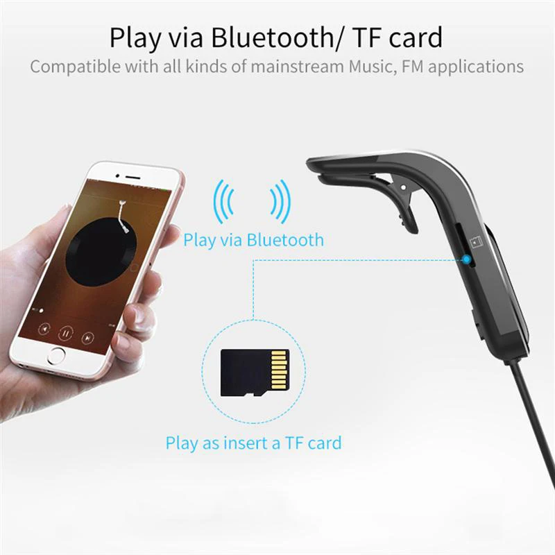 Bluetooth FM Trasnmitter с сенсорным управлением fm-передатчик большой светодиодный дисплей с двумя портами usb