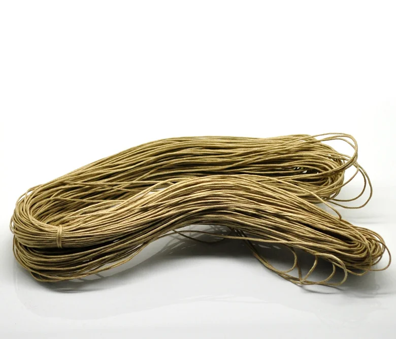 

8SEASONS 80M(3149-5/8") Light Coffee Waxed Cotton Cord 1mm for Bracelet/ Necklace (B19331)