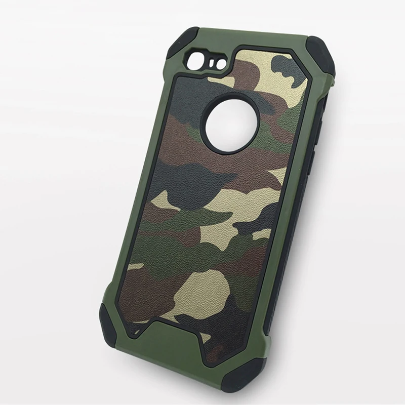 Силиконовый чехол с камуфляжным рисунком для iPhone 5 6 6S PLus 7 Plus модный армейский