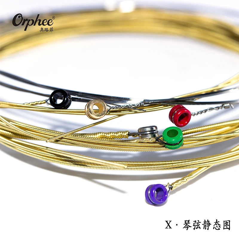 1 Набор струн для акустической гитары Orphee TX620/630/640 шестигранный сердечник + 8%