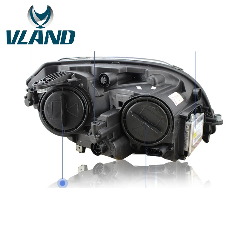 VLAND завод для головной лампы GLK 2012 2013 2014 2015 2016 светодиодный фонарь DRL H7 ксеноновая