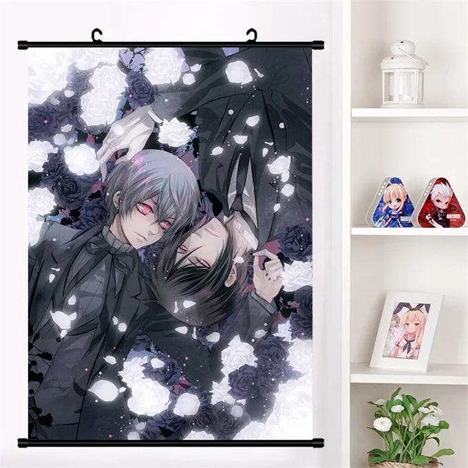 I Аниме Черный дворецкий kuroshitsuji Ciel Phantomhive настенный свиток Фреска плакат Настенные подвесные плакаты Otaku коллекция домашнего декора - Цвет: I