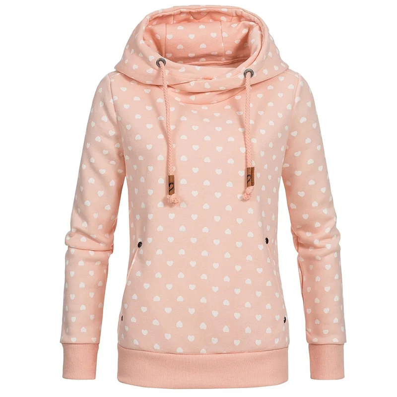 Женская толстовка с капюшоном и принтом Повседневная Свободная Толстовка