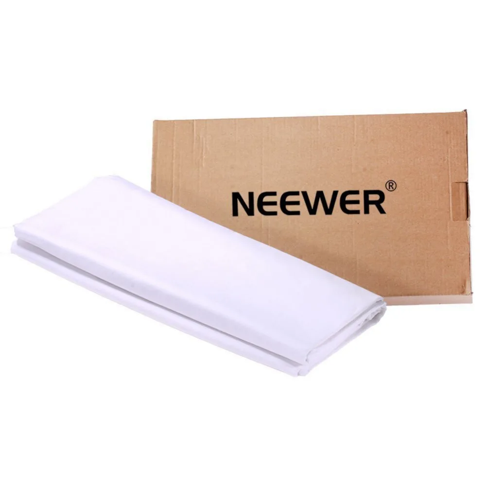Neewer 1,5x3 м профессиональная фотостудия чистый муслин складной фон белый фон+ 5-Pack Пружинные зажимы для фоотографии