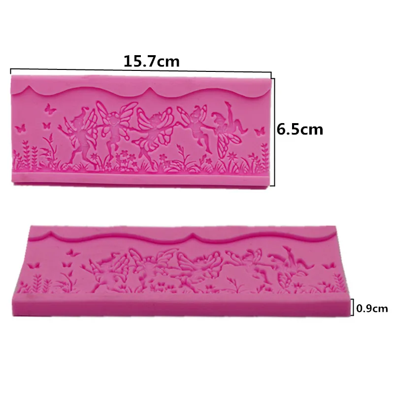 Кружевная силиконовая форма в виде ангела и волшебника для торта десерта