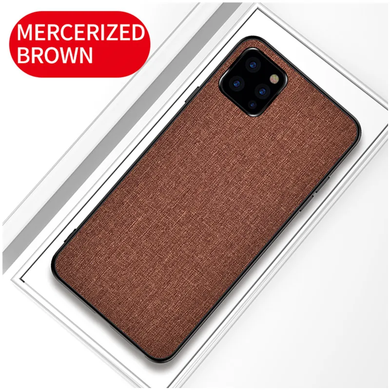 Brown Роскошный тканевый деловой чехол для iPhone 11 чехол для iPhone 11 Pro Max чехол XR XS 7 8 6 S Plus для iPhone11 чехол - Цвет: Brown