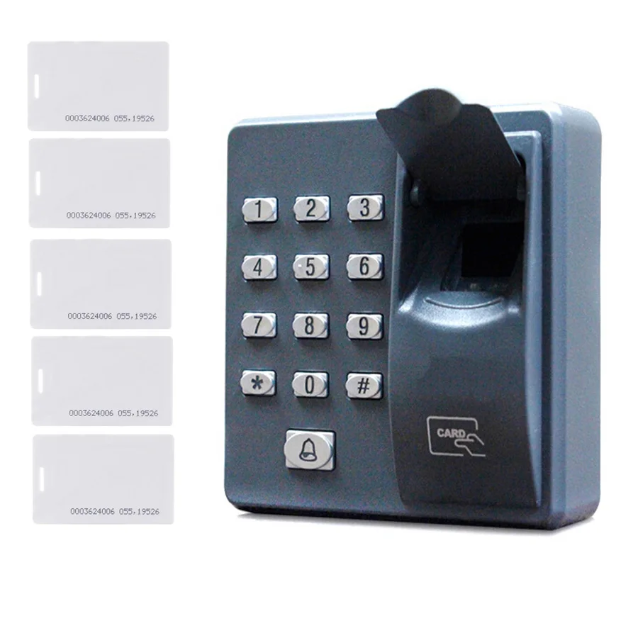 AC and 5pcs ID card LUCKING Дверь отпечатков пальцев система контроля доступа вход Пароль Клавиатура управление доступом Лер Id карты/отпечатков пальцев/пароль - Цвет: AC and 5pcs ID card