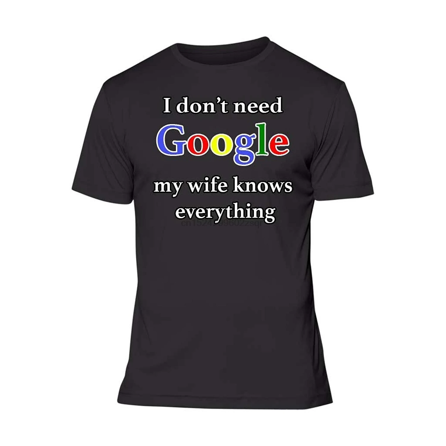 Мне не нужен Google моя жена знает все футболки для пары Забавные футболки|Мужские