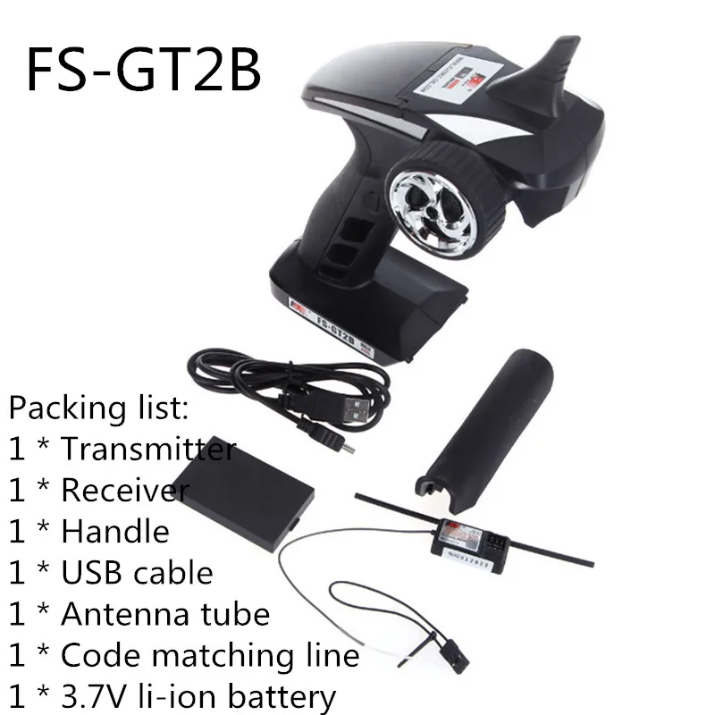 FS-GT2B Flysky FS-GT3C FS-GT3B FS-GT2B 2,4 ГГц 3CH передатчика радиоуправляемой модели к компьютеру пульт дистанционного управления ЖК-дисплей передатчик с FS-GR3E приемник для пульт ДУ для дистанционно управляемой машины лодки - Цвет: FS-GT2B