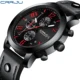 CRRJU Army Military Quartz Mens Watches Top Brand Chronograph Luxury Leather Men Casual Sport Male Clock Watch Relogio Masculino Other Image
