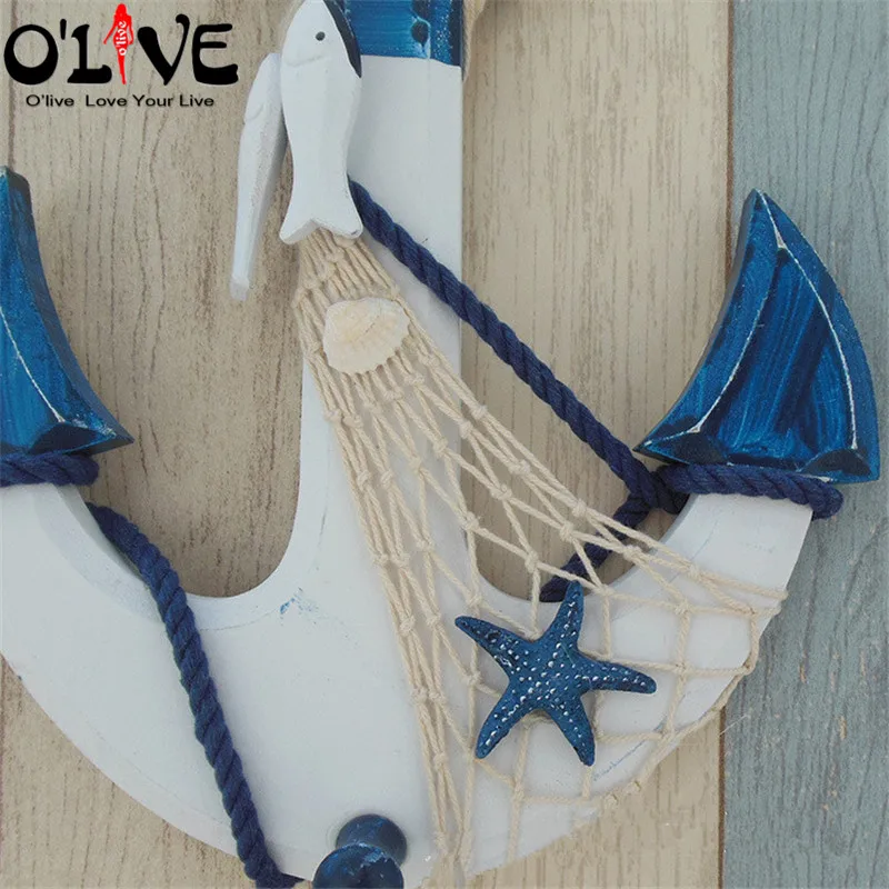 Деревянные Якоря украшение винтажный домашний декор Морской стиль