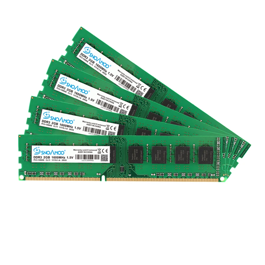SNOAMOO New Desktop PC RAMs DDR3 2G 1333MHz-1600MHz 240-Pins RAM Memory 1.5V DIMM For AMD non-ECC Lifetime Warranty | Компьютеры и