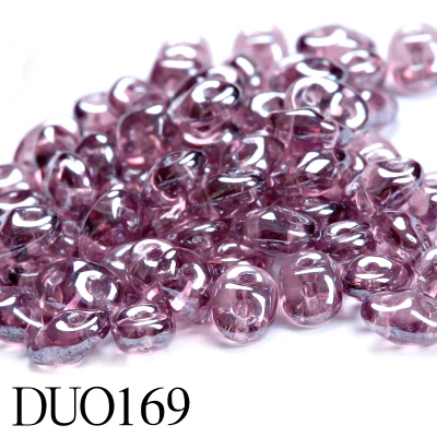 DUO169 Стеклянный Бисер, два отверстия, Perles, японское ювелирное изделие, Boncuk, сделай сам, ручная работа, шарм, разделитель, круглые коралловые бусины для изготовления ювелирных изделий - Цвет: DUO169
