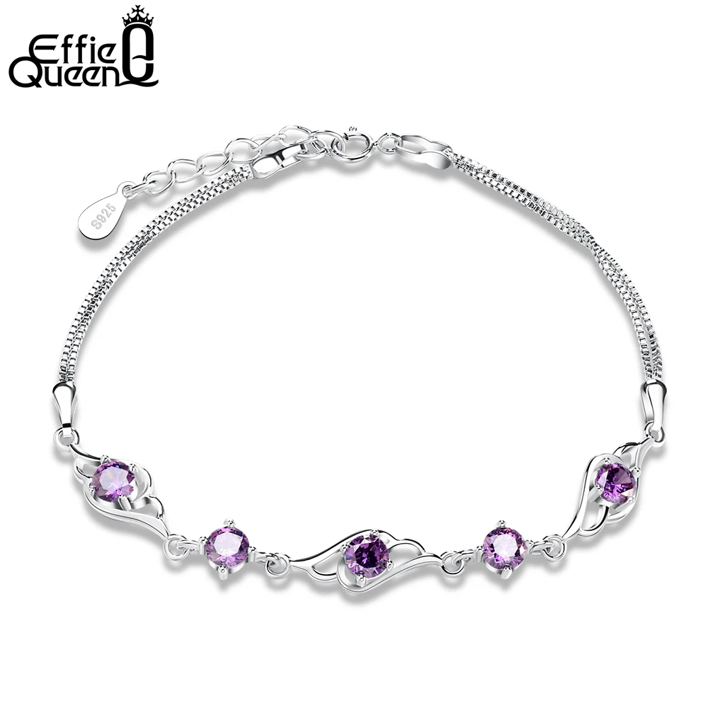 Effie Queen новый стиль змеиная цепочка браслет и с блестящим кубическим цирконием 19