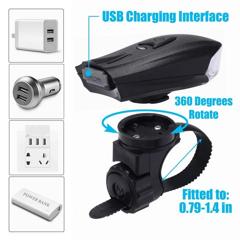 Штормовка 400 люменов 1200mAh Usb Перезаряжаемый велосипед передний свет СИД Mtb яркая