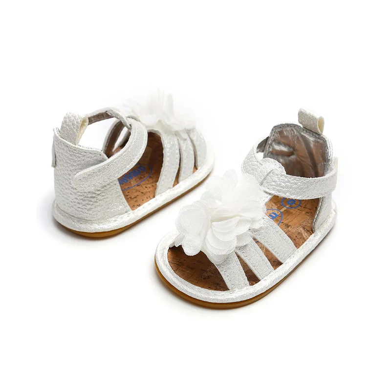 

Flower Girl Shoes Newst Summer Baby Girl Sandals 0-18M Fashion Flowers Non-slip Newborn Baby Sandals Rome Style