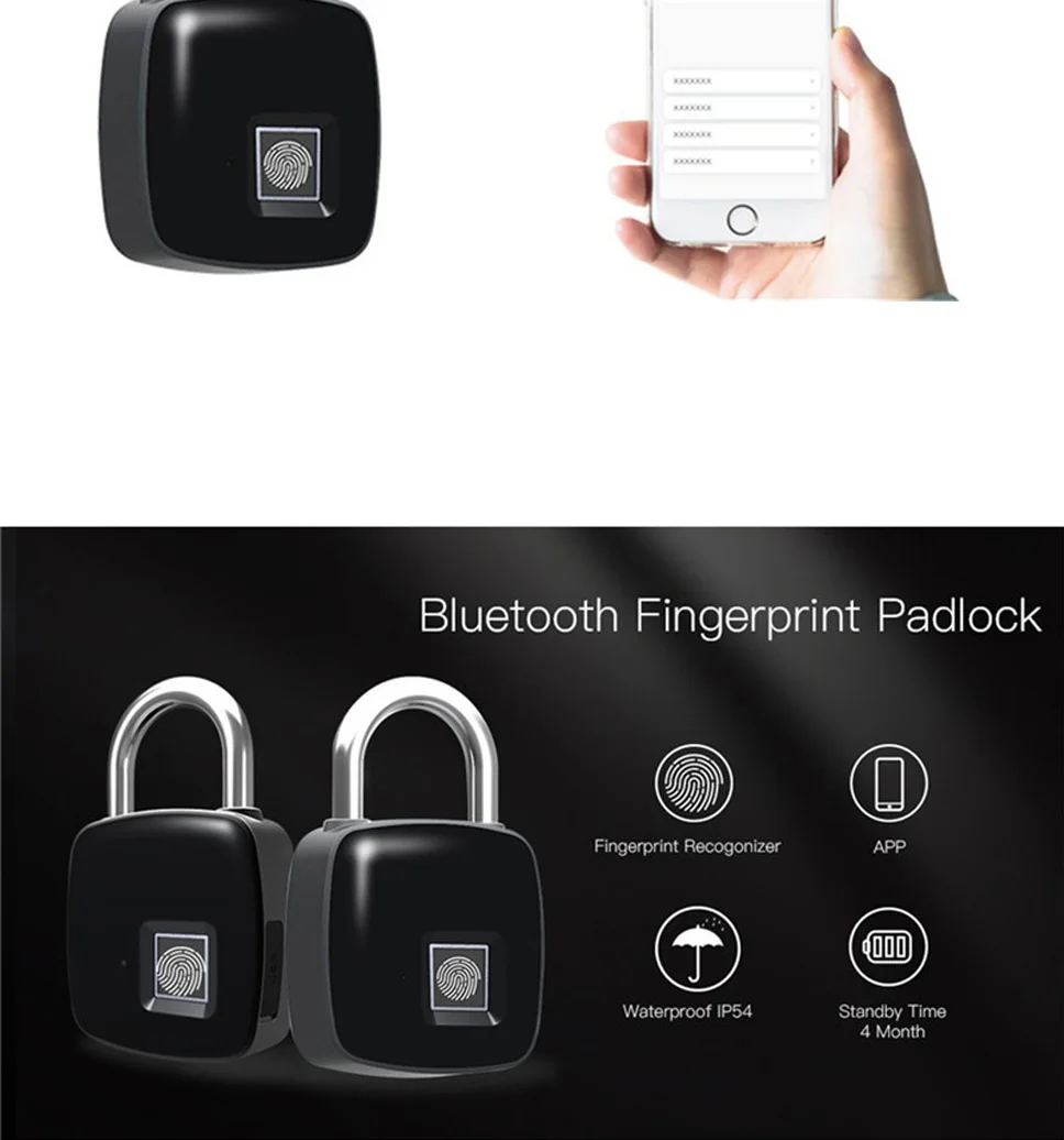 Xiao mi jia mi P3+ Bluetooth мобильное приложение Смарт-замок без ключа отпечатков пальцев Противоугонный замок безопасности