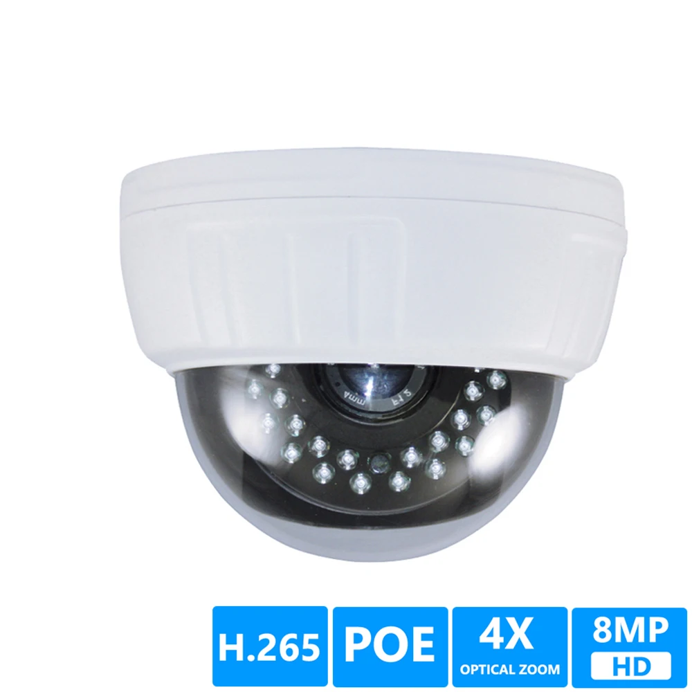 H.265 8MP 5MP SONY335 POE купольная ip-камера с 4-кратным зумом 2,8-12 мм объектив с датчиком движения ночное видение ONVIF P2P ip-камера безопасности