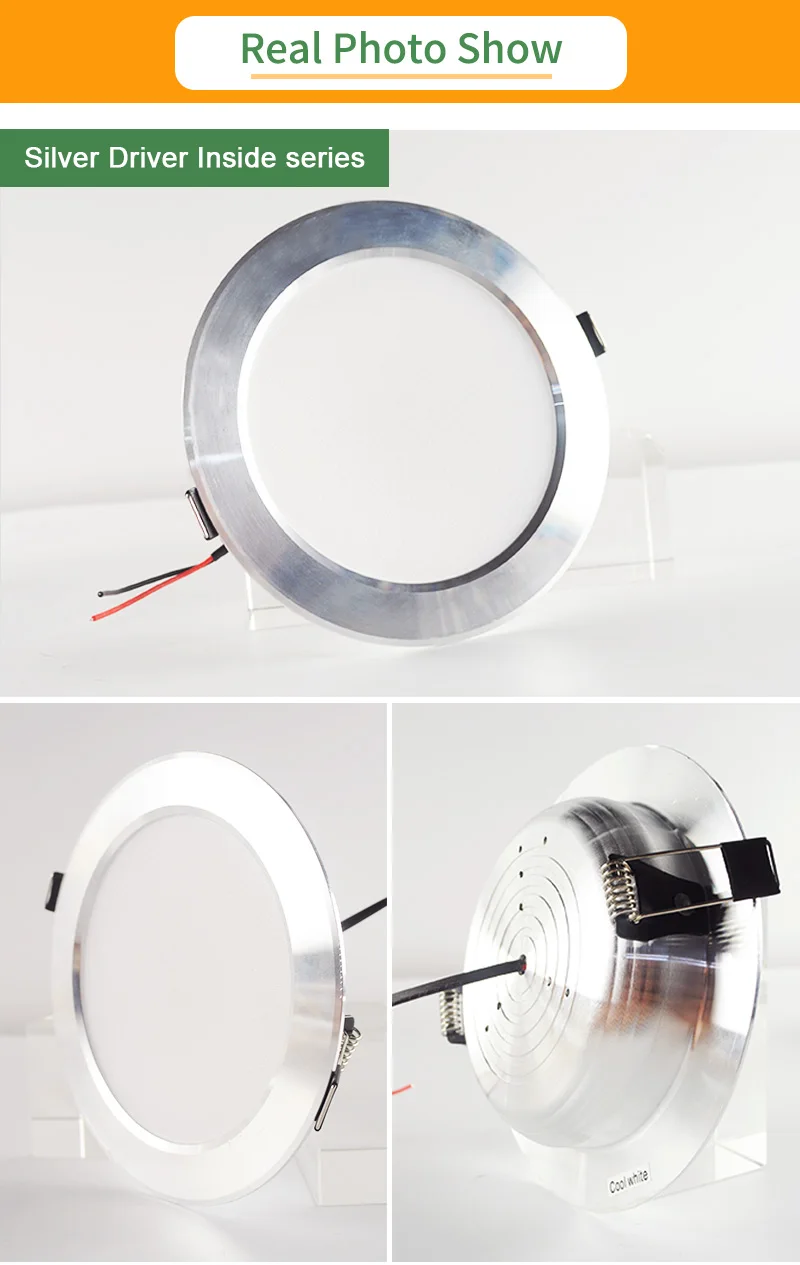 Kaguyahime LED Downlight 220V AC 110V Встраиваемый круглый светодиодный светильник 3W 5W 9W 15W Алюминиевый точечный светильник Теплый бел