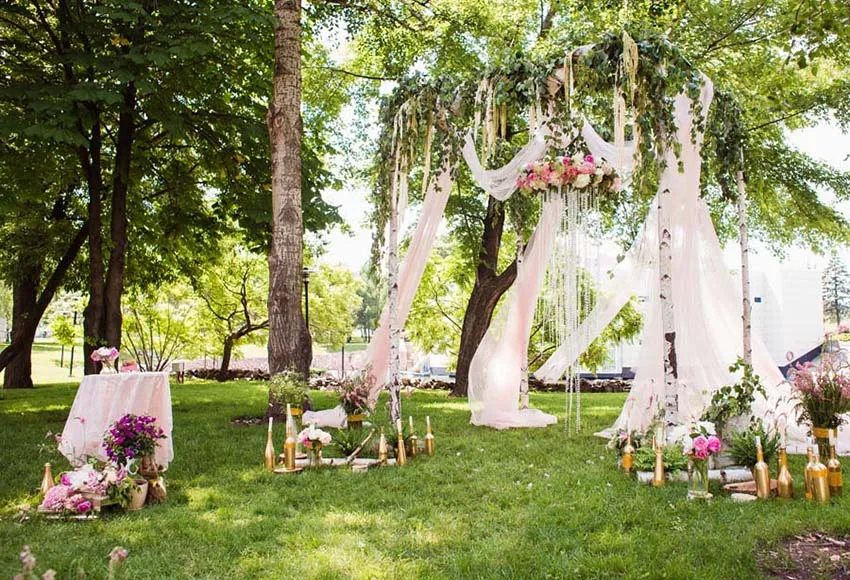 Виниловый фон для фотосъемки милый уличный газон Свадьба Дети День рождения