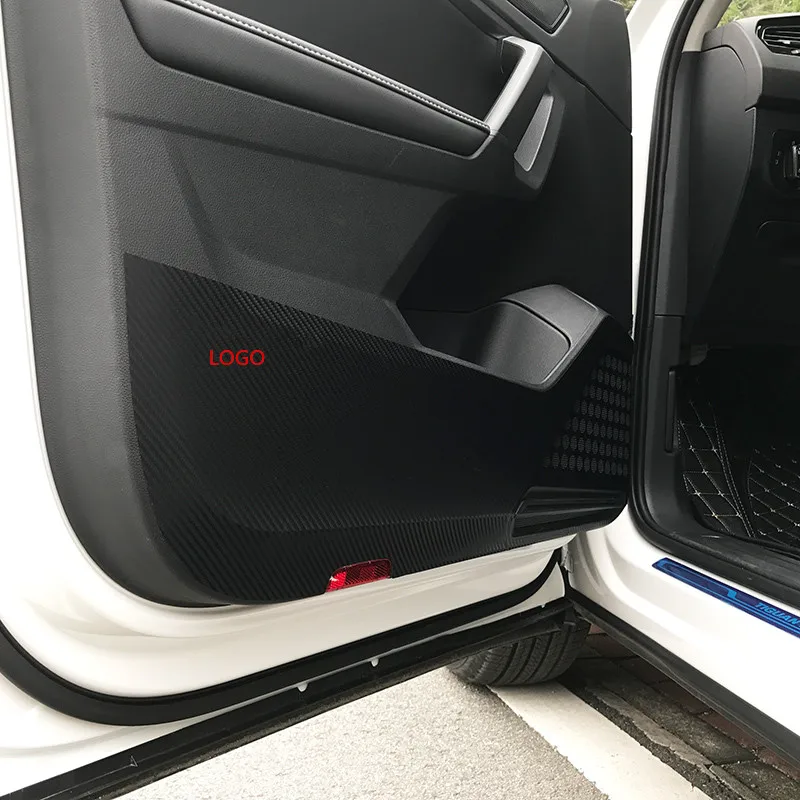 4 дверная Противоударная наклейка Carbin fiber пленочный коврик для Volkswagen Tiguan L Teramont 2010