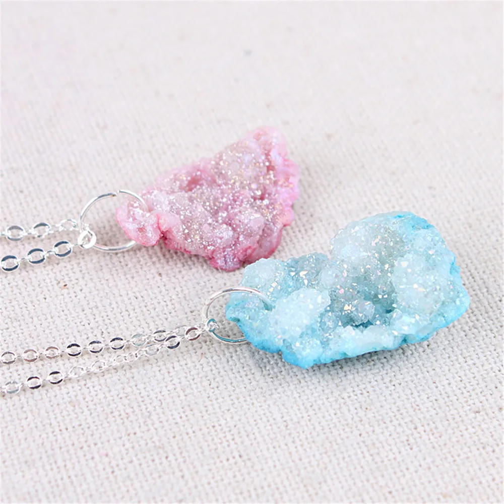 Кварцевое ожерелье из натурального дразы натуральный камень ломтик кристалла