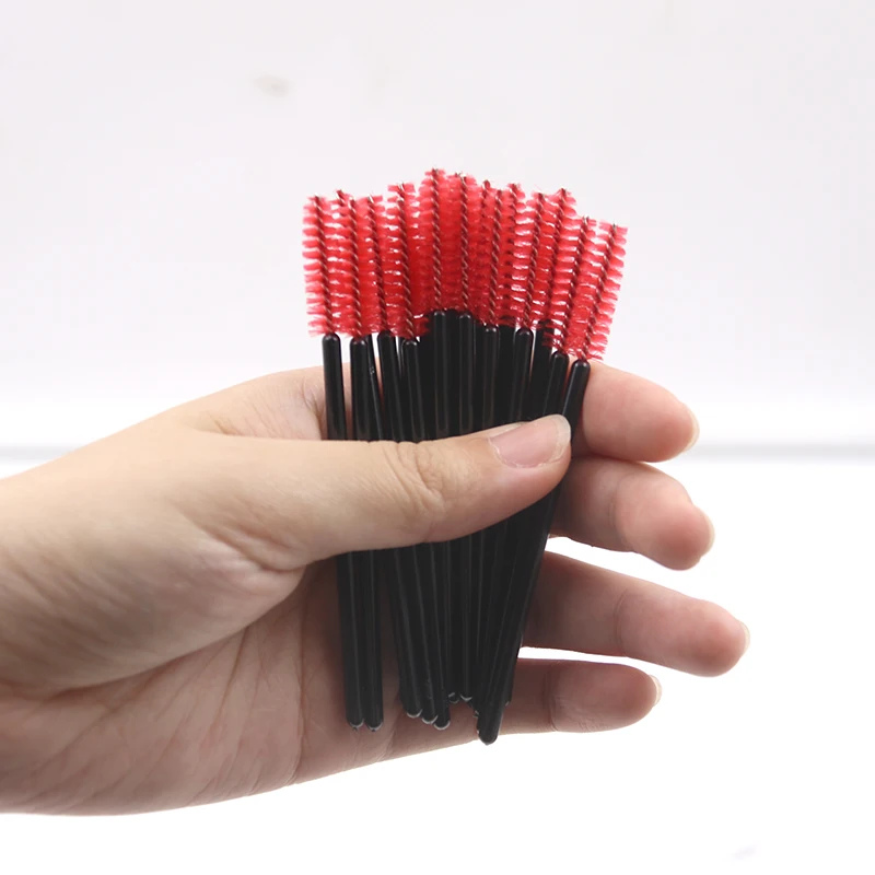 100 шт Одноразовые щеточки с тушью для ресниц палочки аппликаторы для ресниц косметические кисти набор инструментов для макияжа многоцветные