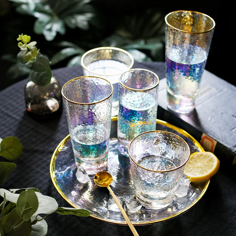 Creative Gold-plated Glass Cup Daily Water Ornaments Home Decoration Multi-Color Crafts Students Personality Gifts | Дом и сад
