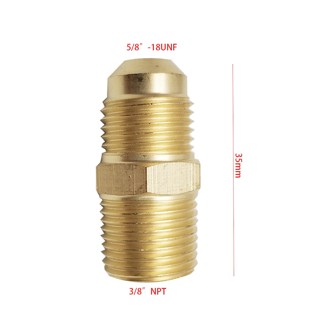 5/"-18 UNF мужской 3/8" расклешенные SAE x 3/" NPT, охватываемая втулка Соединительный адаптер латунный фитинг трубы для топливного клапан для газа, воды