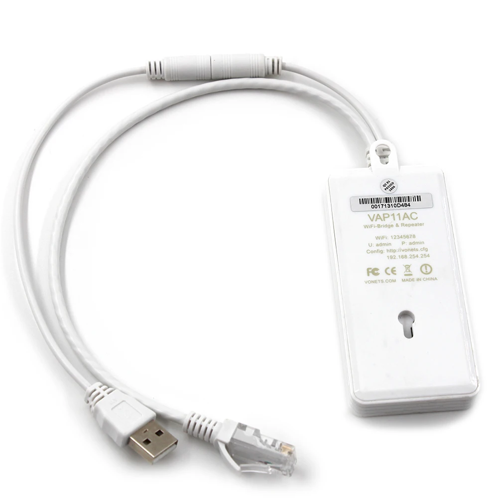 Vonets Vap11Ac Dual Band 2,4 ГГц 300 Мбит/с, 5 г 900 Мбит/с 802,11 Ac/N Беспроводной Портативный WiFi повторитель/мост беспроводного доступа в Интернет для мониторинга безопасности