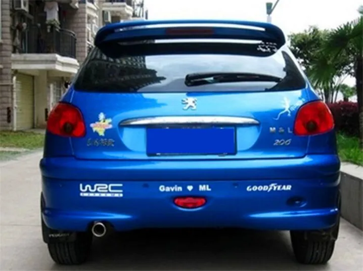 Для peugeot 206 спойлер 2008-2013 peugeot 206 спойлер Высокое качество ABS Материал заднее крыло автомобиля праймер цвет задний спойлер