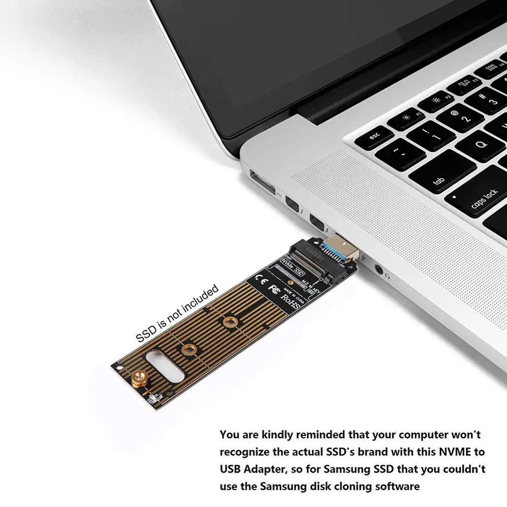 NVME к USB адаптеру M.2 SSD Type A карте высокая производительность 10 Гбит/с 3 1 Gen 2 мост чип