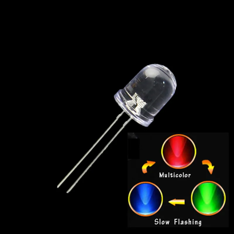 100 шт. круглые светодиодсветодиодный лампы 10 мм 3 цвета|emiter|flickerflickering led |