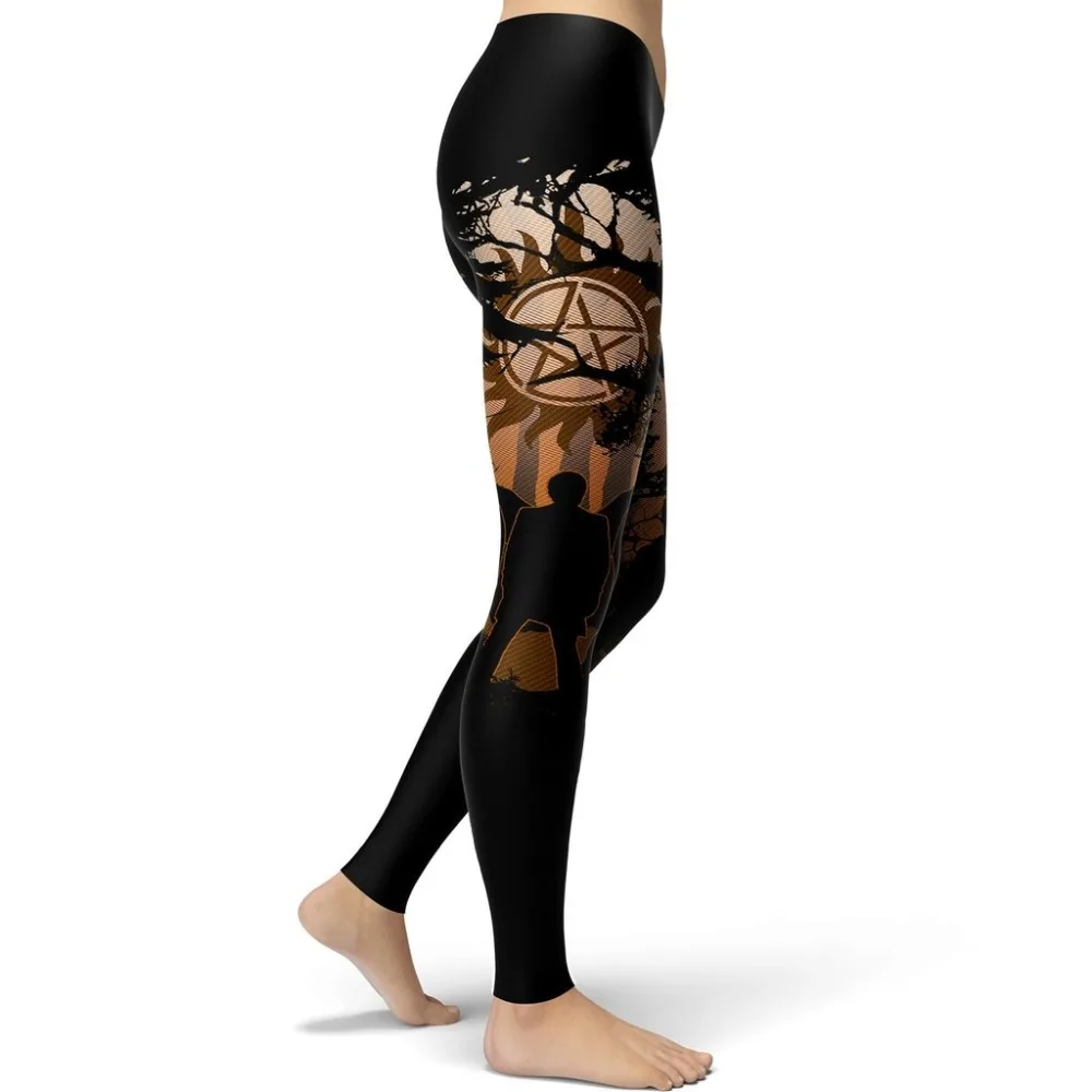 2019 Новые Супер натуральные женские леггинсы демон охотники Леггинсы с принтом