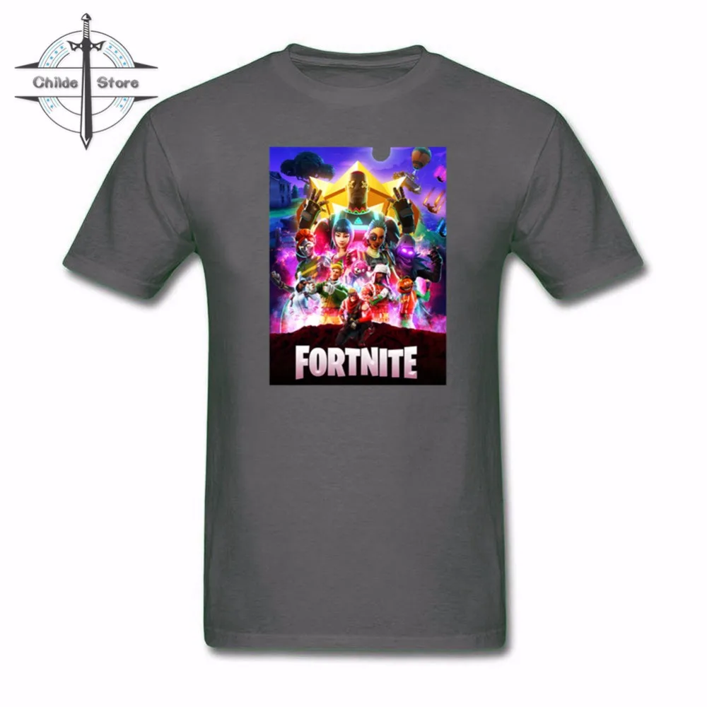 Для мужчин's футболка Популярные Fortnite 100% хлопок с коротким рукавом Minecraft печати