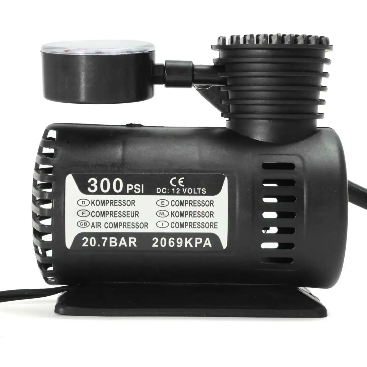 300PSI портативный мини 12 в воздушный компрессор автомобильный Электрический велосипед насос для шин с 2 насадками адаптеры Аксессуары для велосипеда