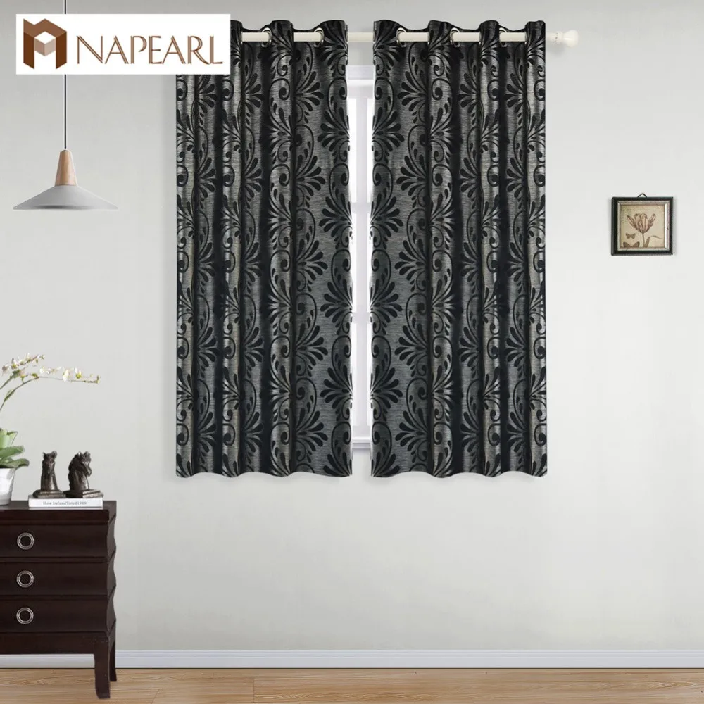 NAPEARL короткие деревенские декоративные шторы для кухни жаккардовые
