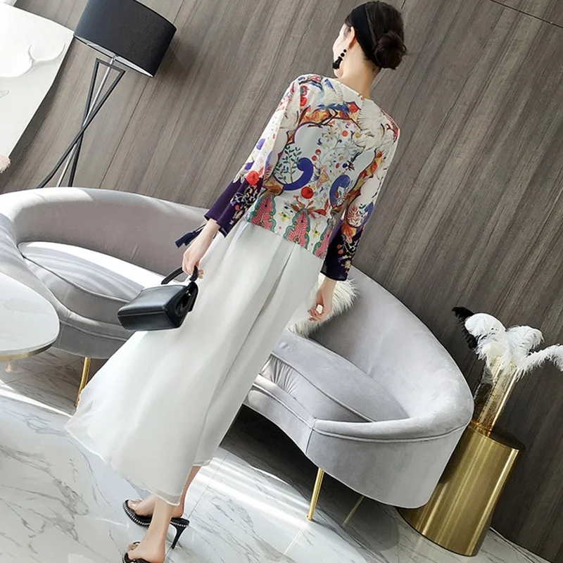 Женские китайские Топы Ao Dai вьетнамская одежда Восточное Цветочное платье с